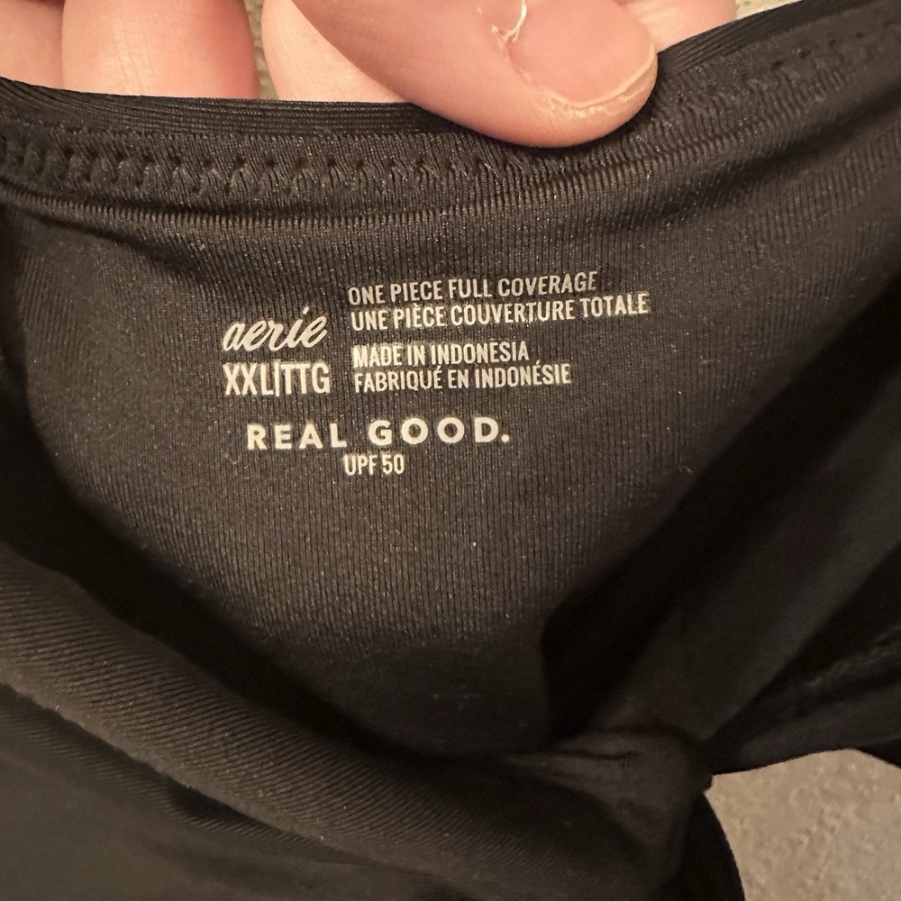 NWT Aerie Black Wrap One Piece Full Coverage Swimsuit Size XXL - Picture 6 of 9